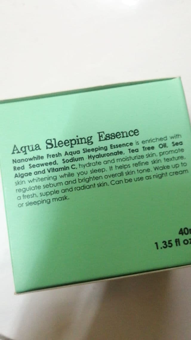 Nano White Fresh Aqua Sleeping Essence review photo by asyanie