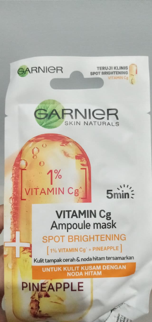 Garnier 1% Vitamin Cg + Pineapple Anti Fatigue Ampoule Sheet Mask review photo by aubreyputt