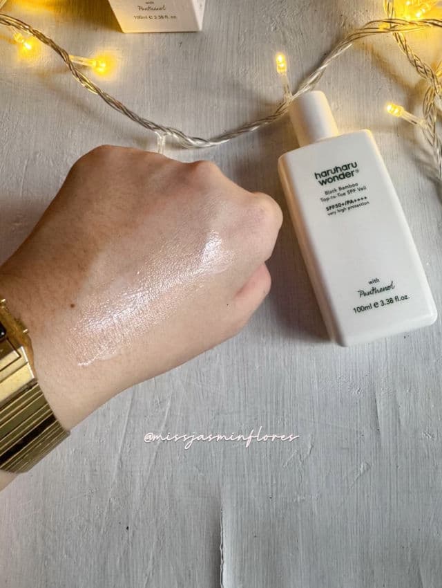 HaruHaru WONDER Black Bamboo Top-to-Toe SPF Veil SPF50+ PA++++ review photo by MissJazzy