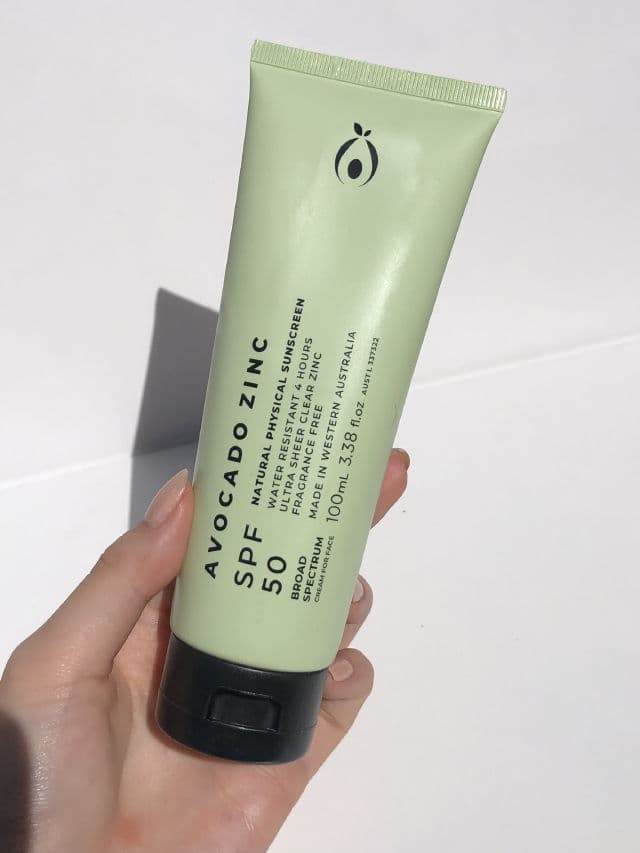 Avocado Zinc SPF 50 Natural Physical Sunscreen review photo by beautydews