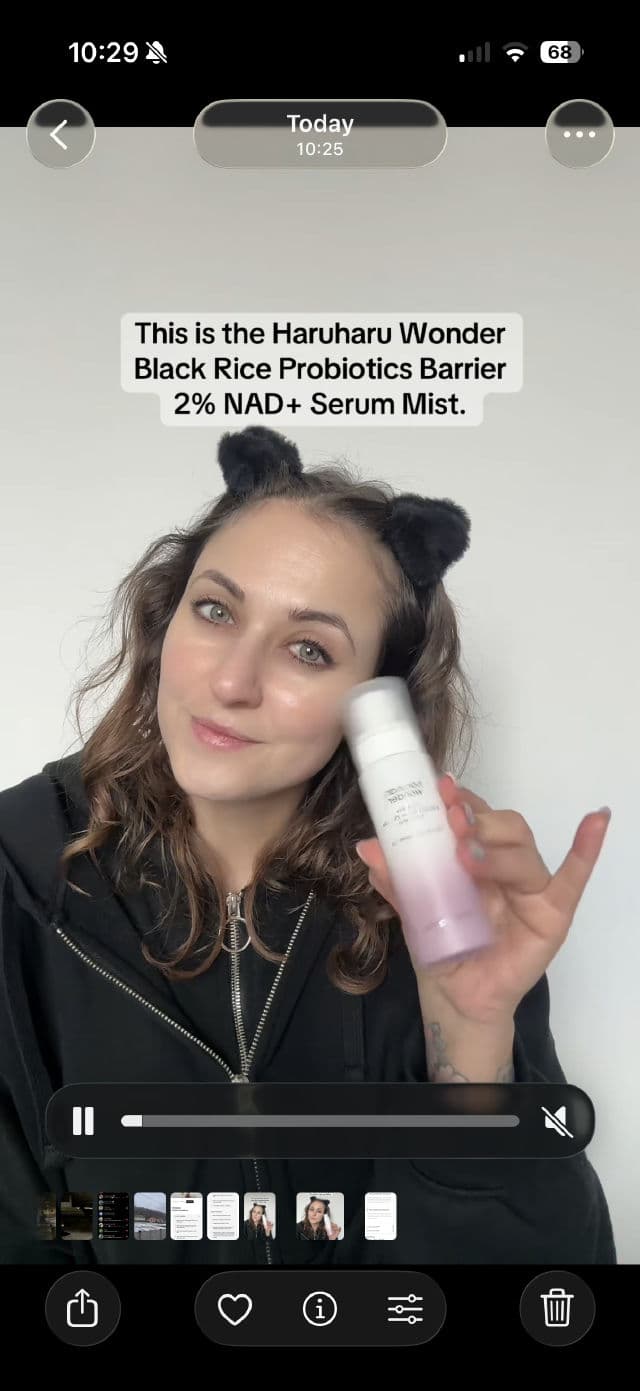 HaruHaru WONDER Black Rice Probiotics Barrier 2% NAD + Serum Mist review photo by niiugc