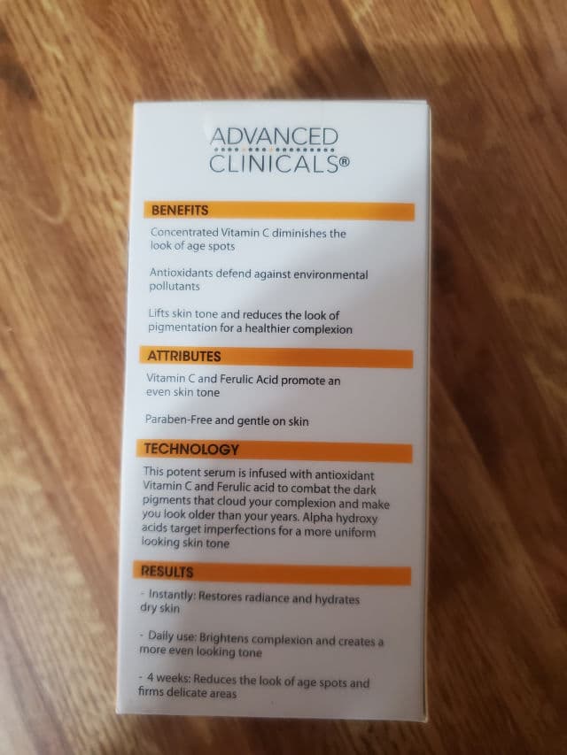 Advanced Clinicals Vitamin C Serum review photo by beautybonnebeth