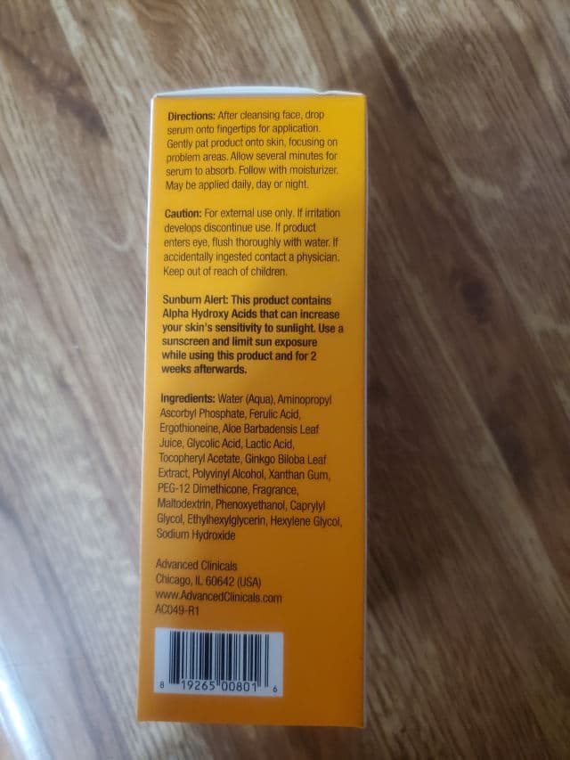 Advanced Clinicals Vitamin C Serum review photo by beautybonnebeth