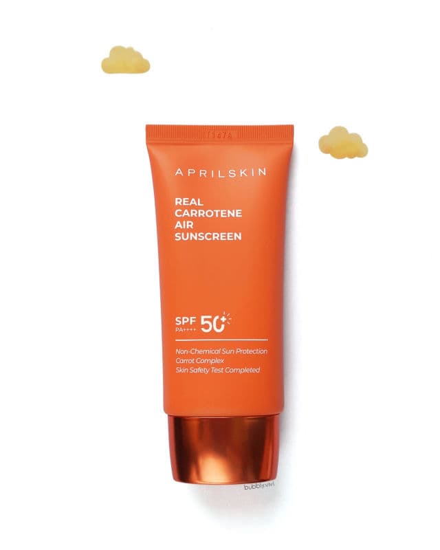APRIL SKIN Real Carrotene Air Sunscreen SPF50+ PA++++ review photo by bubblyvivi