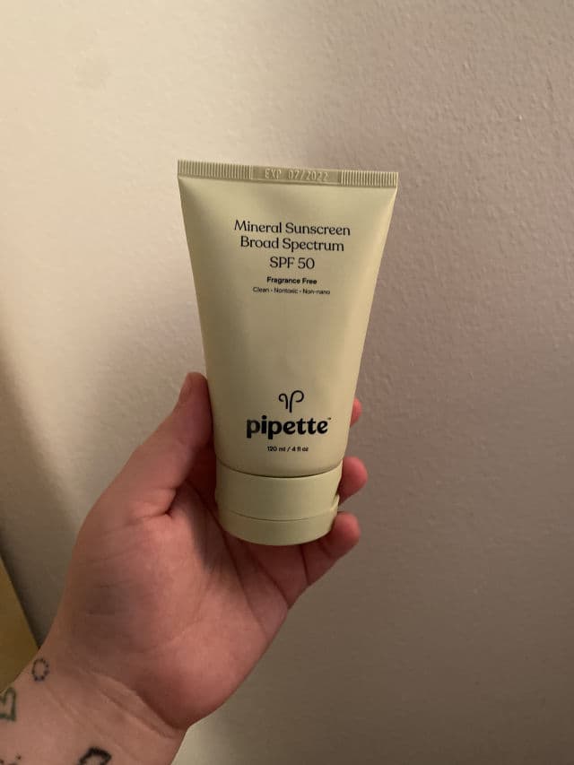 Pipette Mineral Sunscreen Broad Spectrum SPF 50 review photo by butfirstproduct