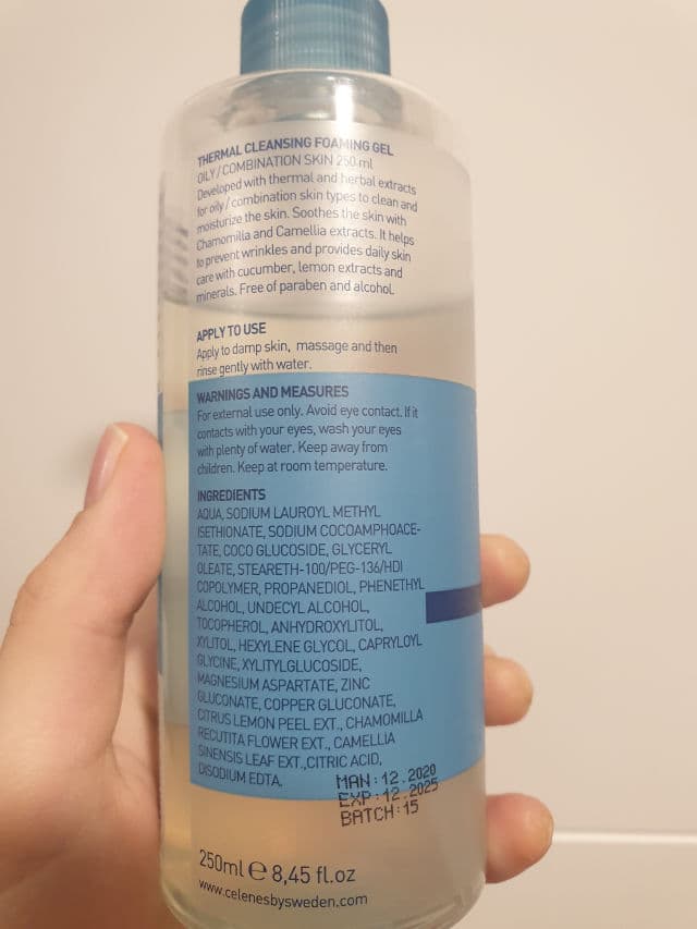 Celenes Thermal Cleansing Foaming Gel review photo by butterflyskin