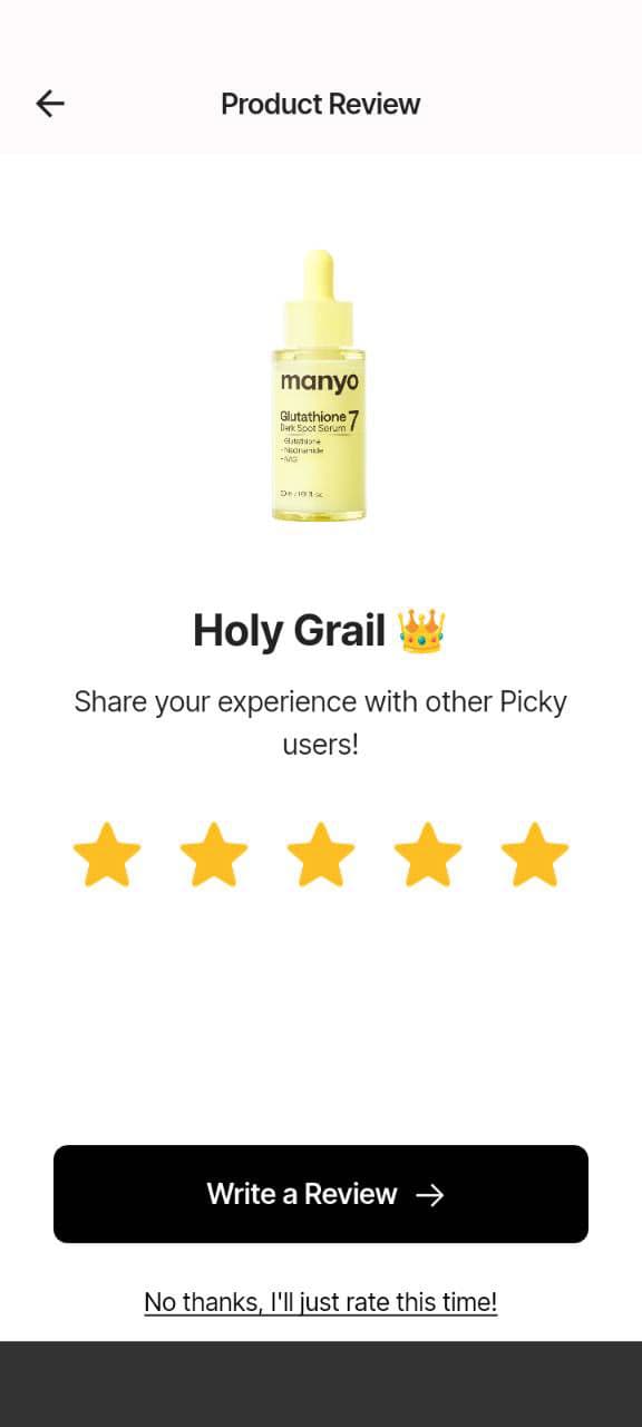 manyo Glutathione 7 Dark Spot Serum review photo by Evelyndelacruz