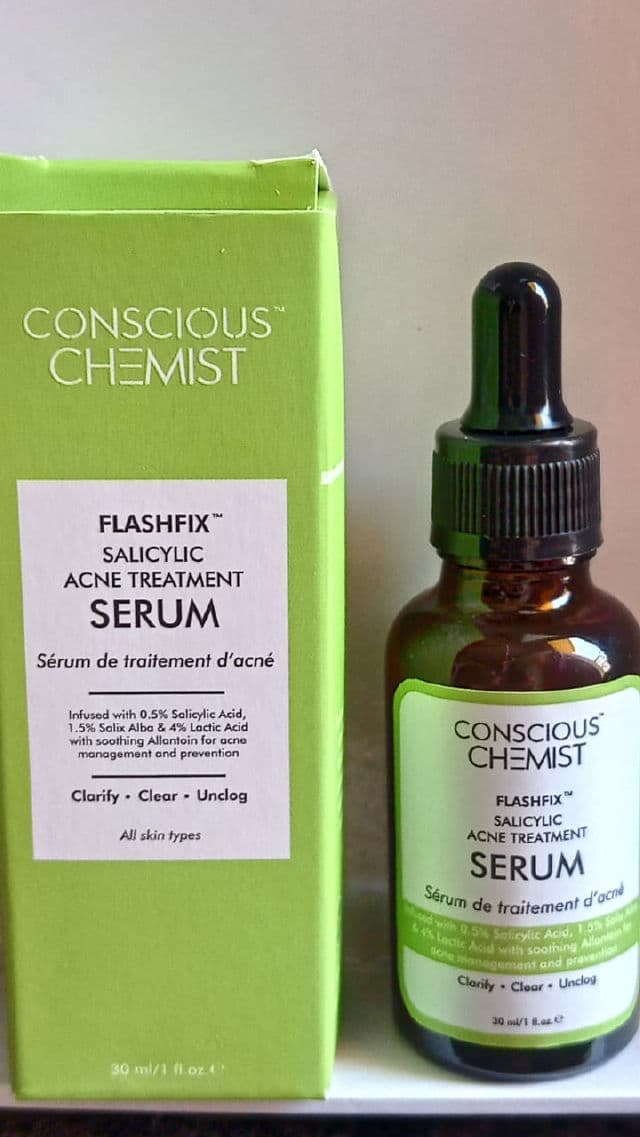 Conscious Chemist Flashfix 2% Salicylic Acid Acne Treatment Serum review photo by callistataylor