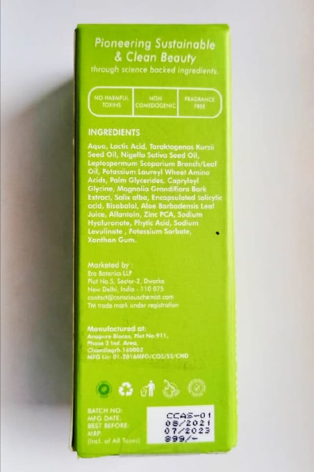 Conscious Chemist Flashfix 2% Salicylic Acid Acne Treatment Serum review photo by callistataylor