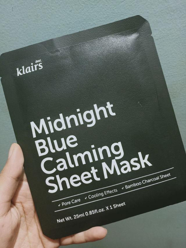 Midnight Blue Calming Sheet Mask product review