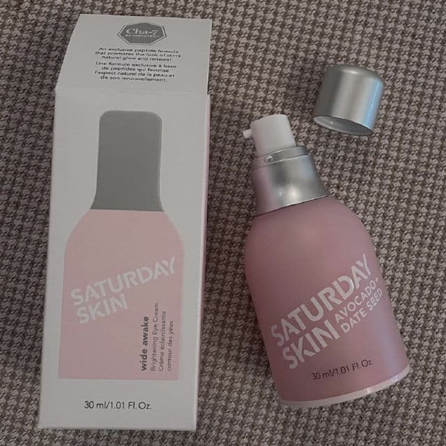 Saturday Skin Wide Awake Brightening Eye Cream review photo by skincarehobbies