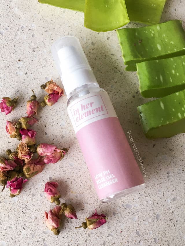 In Her Element Low Ph Rose Gel Cleanser review photo by carrotstickbeauty