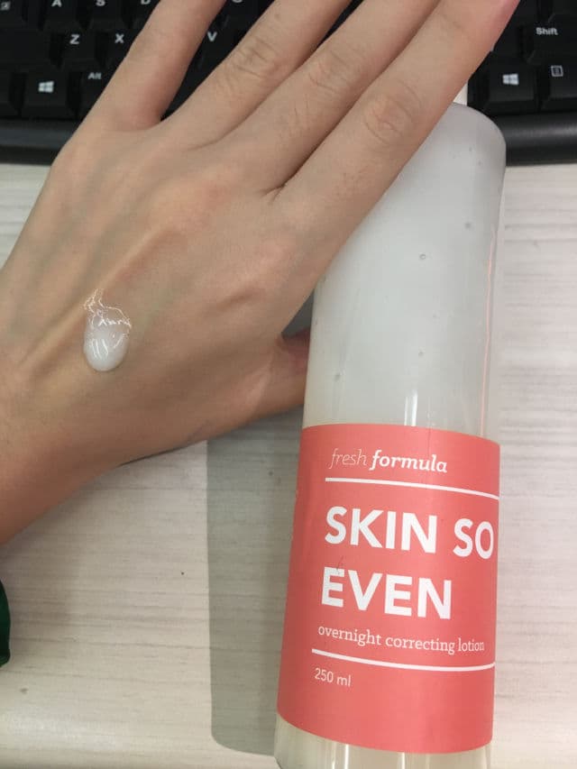 Fresh Formula Skin So Even Overnight Correcting Lotion review photo by carrotstickbeauty