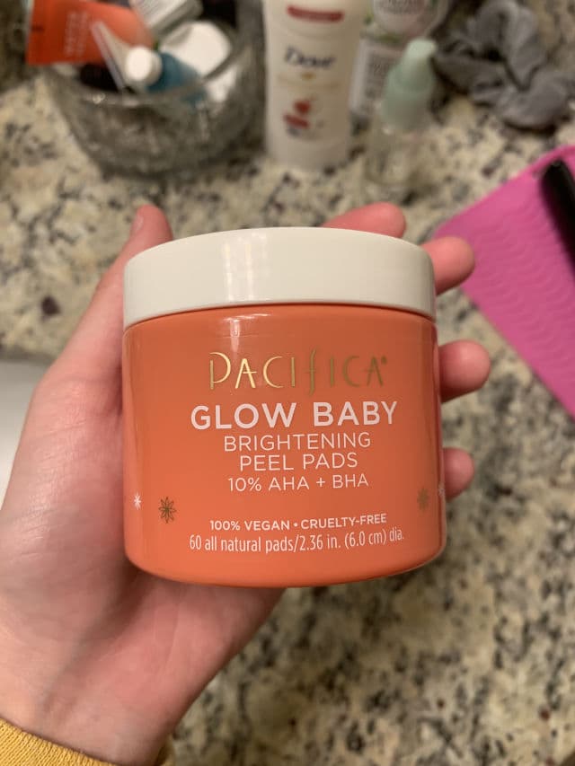 Pacifica Glow Baby Brightening Peel Pads 10% AHA + BHA review photo by perfectlyimperfskin