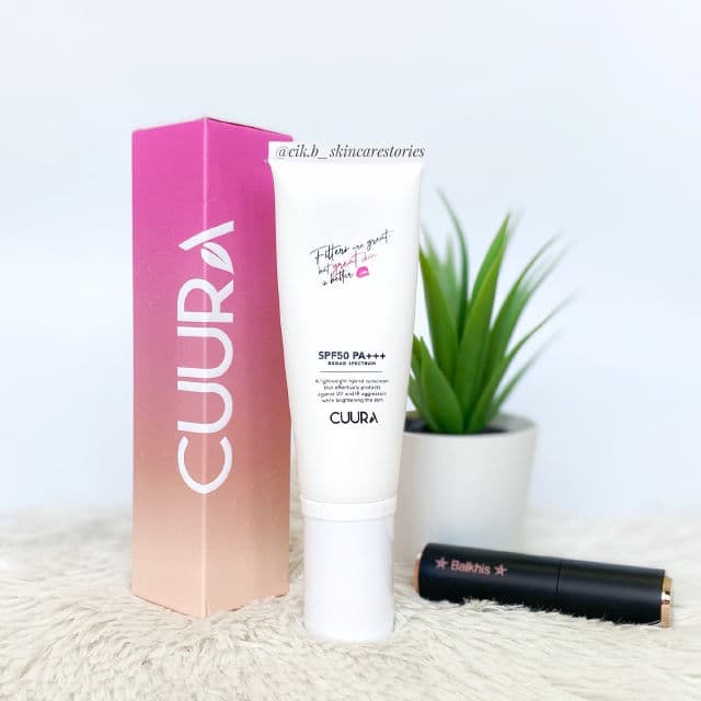 Cuura Brightening Sunscreen (Invisible Protector) SPF50 PA+++ review photo by cikbskincarestories