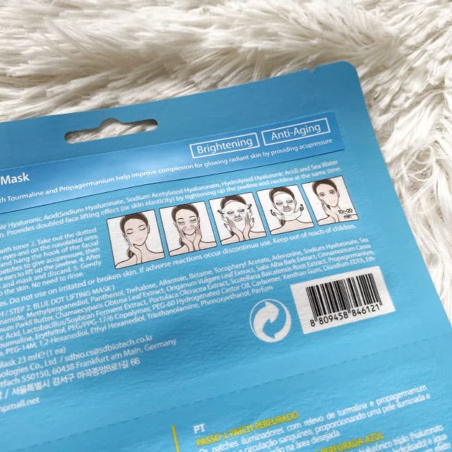 SNP Blue Dot Lifting Mask - Hydrating review photo by cikbskincarestories