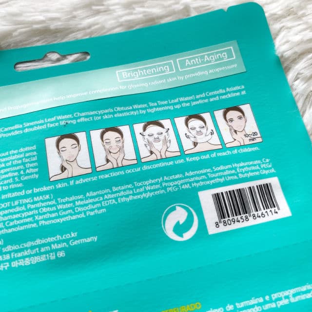 SNP Green Dot Lifting Mask - Calming review photo by cikbskincarestories