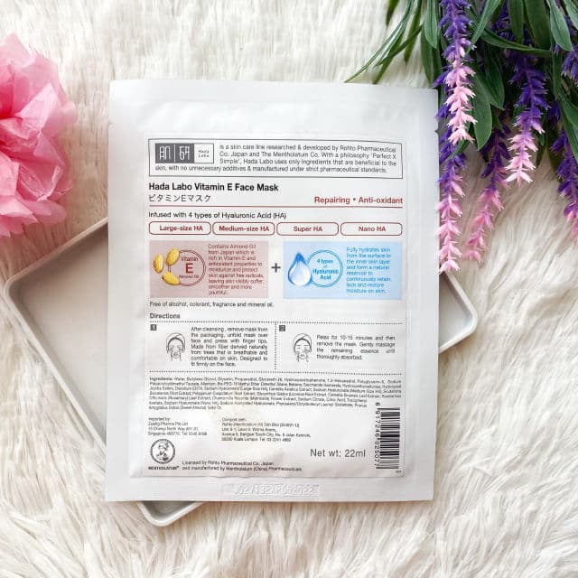 Hada Labo Vitamin E Face Mask review photo by cikbskincarestories