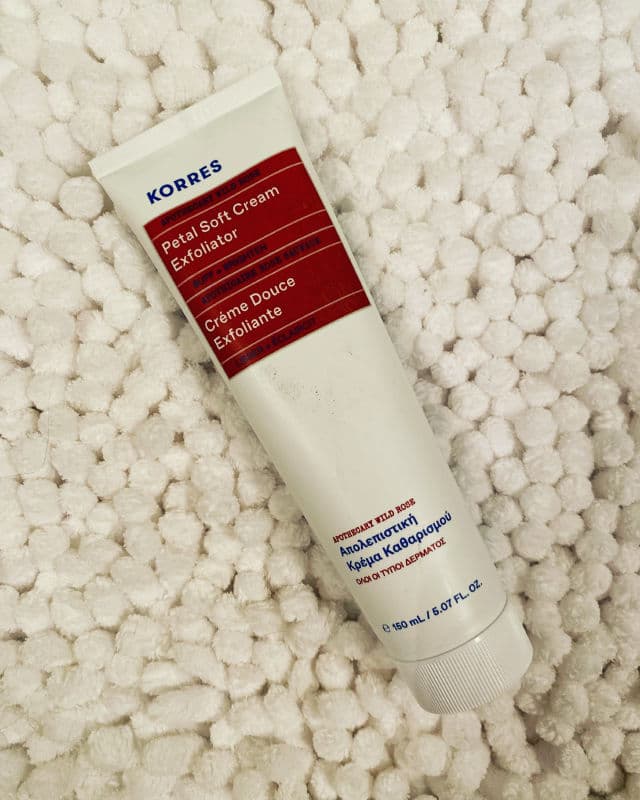 Korres Wild Rose Petal Soft Cream Exfoliator review photo by cleahanchey