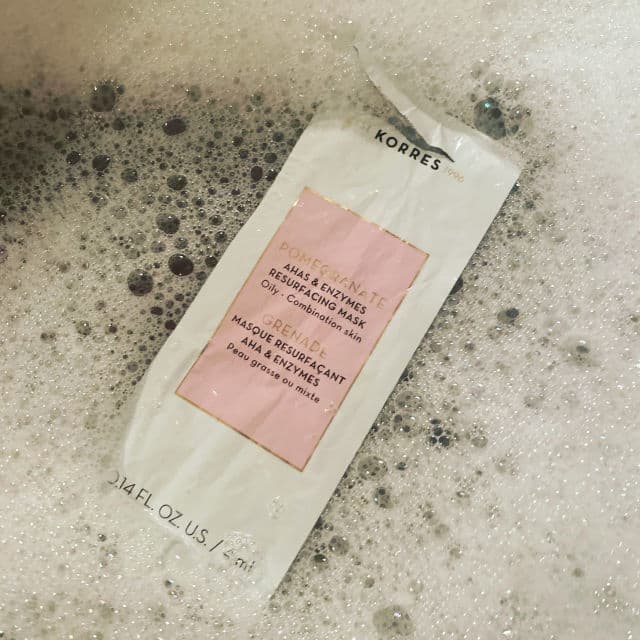 Korres Pomegranate AHA & Enzymes Resurfacing Mask review photo by cleahanchey