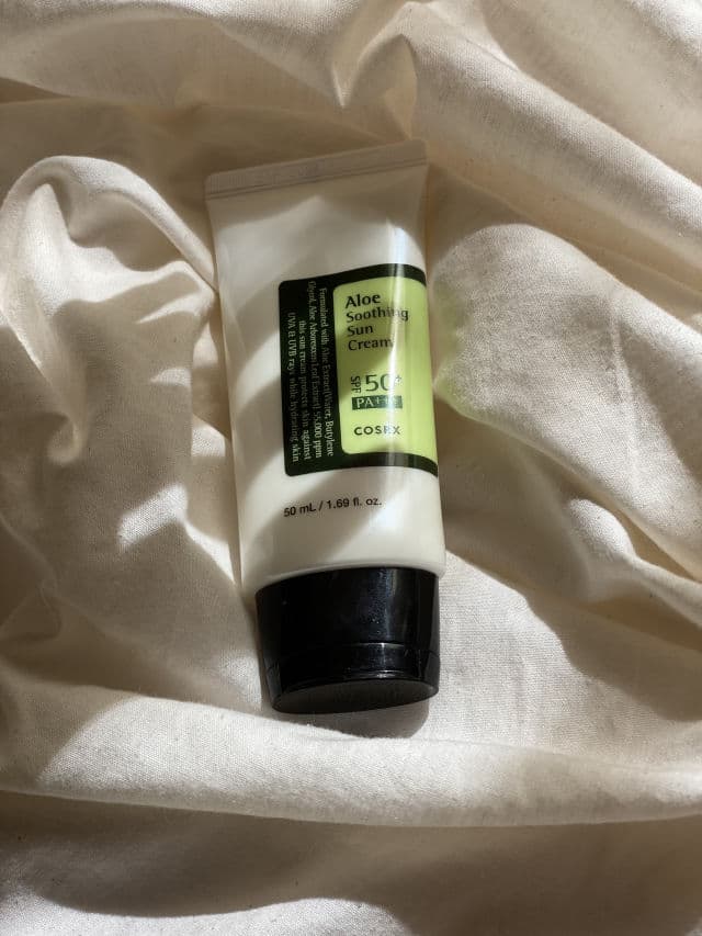 COSRX Aloe Soothing Sun Cream SPF50+ PA+++ review photo by Hajarmahmoud