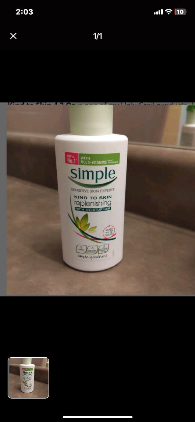 Simple Kind to Skin Replenishing Rich Moisturiser review photo by pincky