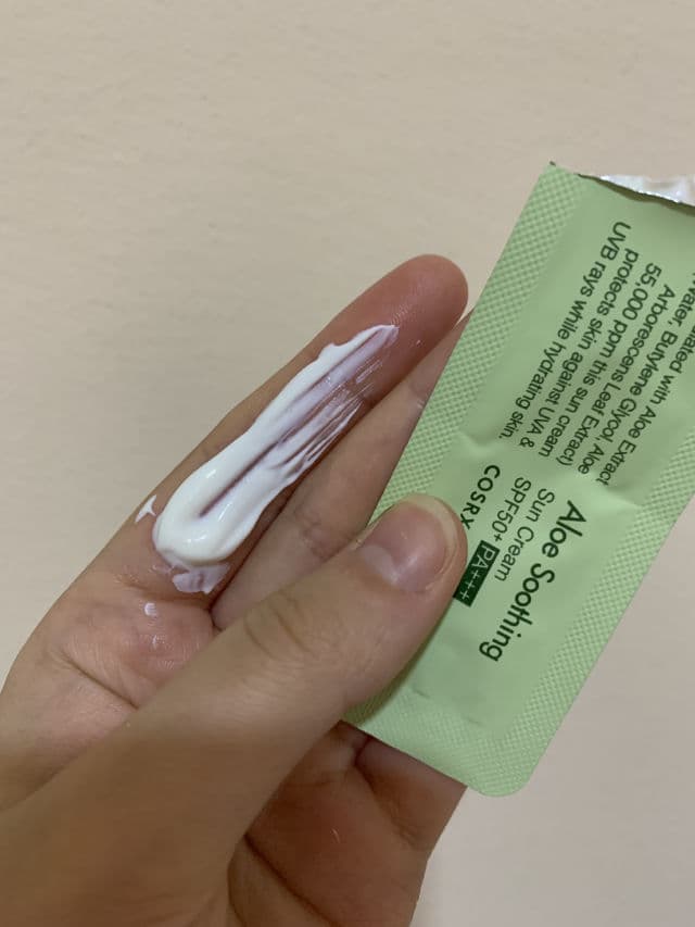 COSRX Aloe Soothing Sun Cream SPF50+ PA+++ review photo by drskincareblog