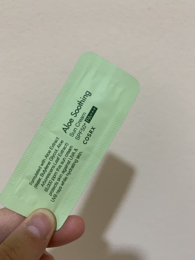 COSRX Aloe Soothing Sun Cream SPF50+ PA+++ review photo by drskincareblog