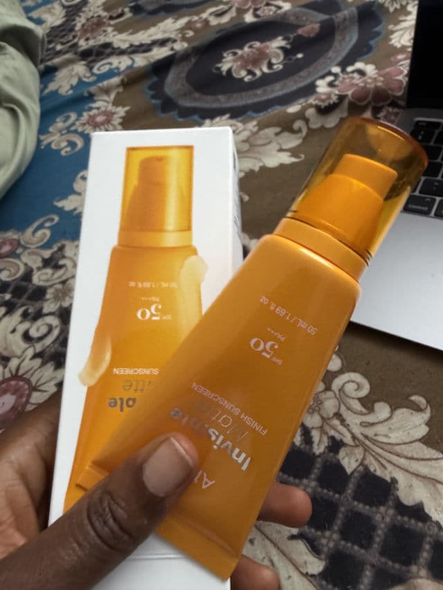 ANUA Invisible Matte Finish Sunscreen SPF 50 review photo by Afolake