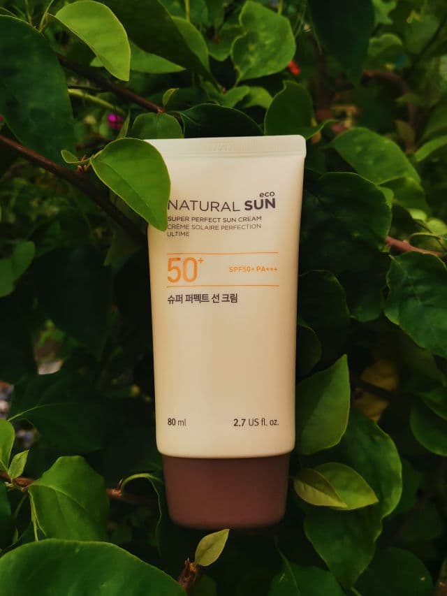 THE FACE SHOP Natural Sun Eco Super Perfect Sun Cream SPF50+ PA +++  review photo by lailanailie