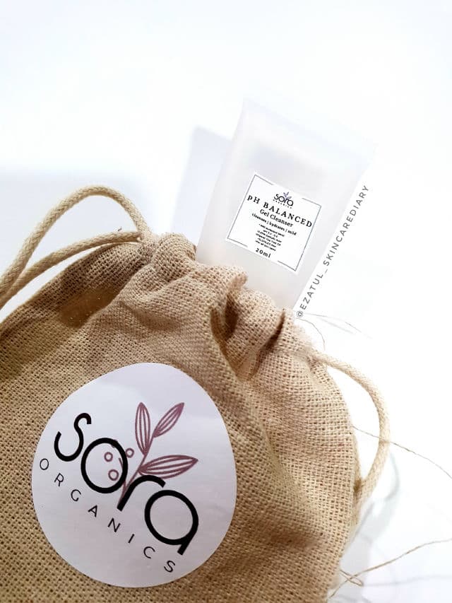 Sora Organics pH Balanced Gel Cleanser review photo by ezatulSkincareDiary