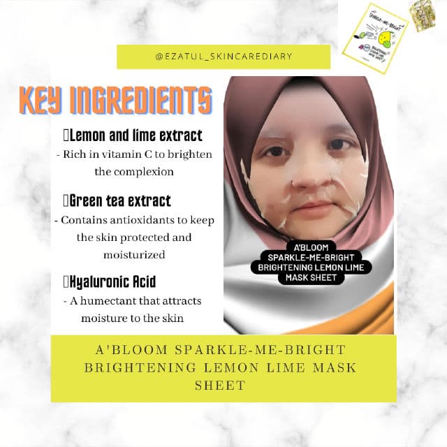 A'bloom Sparkle-Me-Bright Brightening Lemon Lime Mask review photo by ezatulSkincareDiary