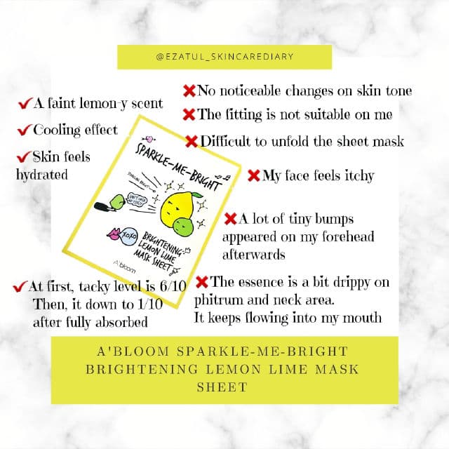 A'bloom Sparkle-Me-Bright Brightening Lemon Lime Mask review photo by ezatulSkincareDiary