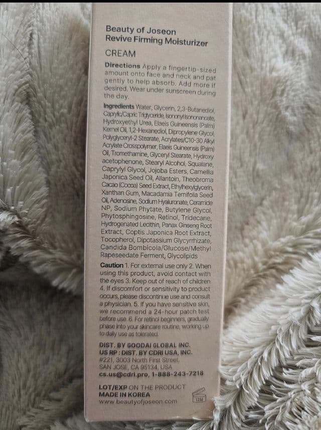 BEAUTY OF JOSEON Revive Firming Moisturizer : Ginseng + Retinol review photo by Emmanouchie