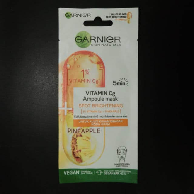 Garnier 1% Vitamin Cg + Pineapple Anti Fatigue Ampoule Sheet Mask review photo by farahaszar
