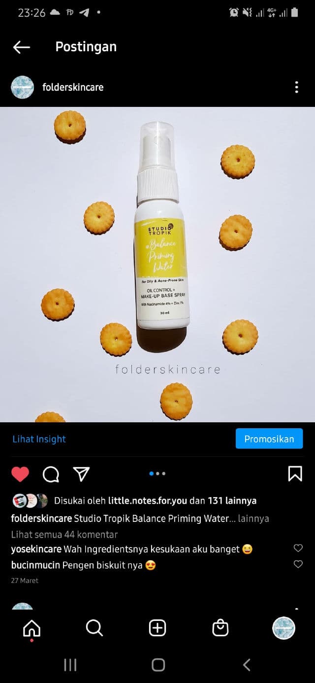 Studio Tropik Balance Priming Water review photo by folderskincare
