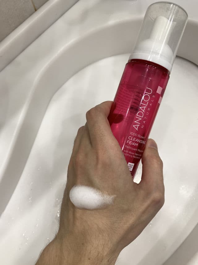 Andalou Naturals Sensitive 1000 Roses Cleansing Foam review photo by folkfeller