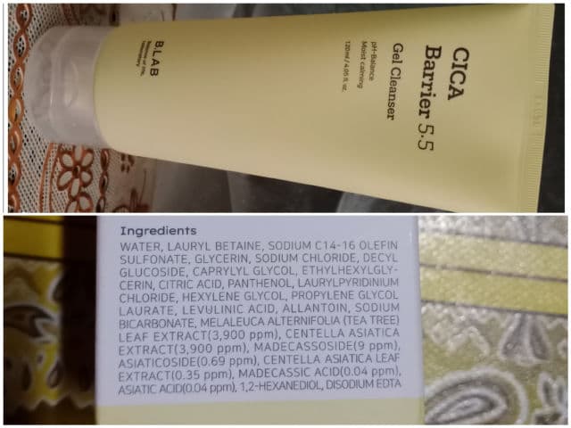 B_LAB Cica Barrier 5.5 Gel Cleanser review photo by aleeyalee