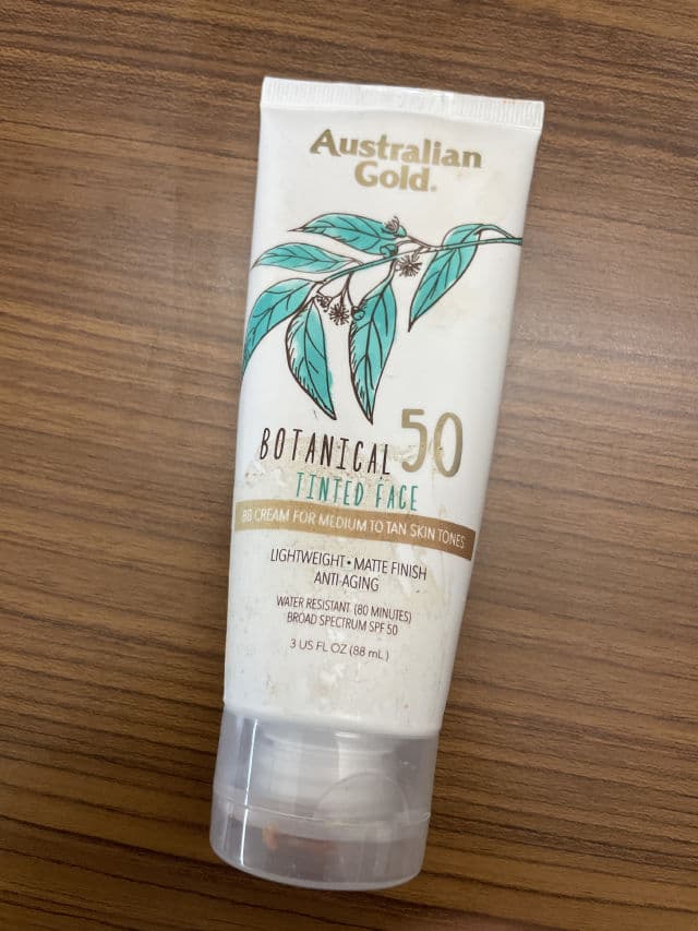 Australian Gold Botanical SPF 50 Tinted Face Sunscreen Lotion - Medium to Tan review photo by gary