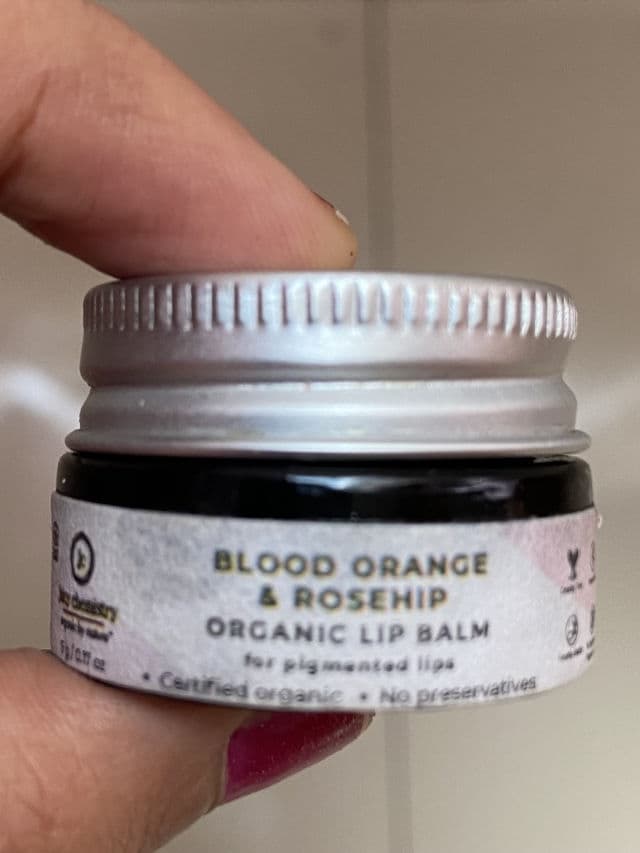 Juicy Chemistry Blood Orange & Rosehip Lip Balm review photo by glowwithss