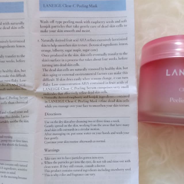 Laneige Clear-C Peeling Mask review photo by gogonokicha