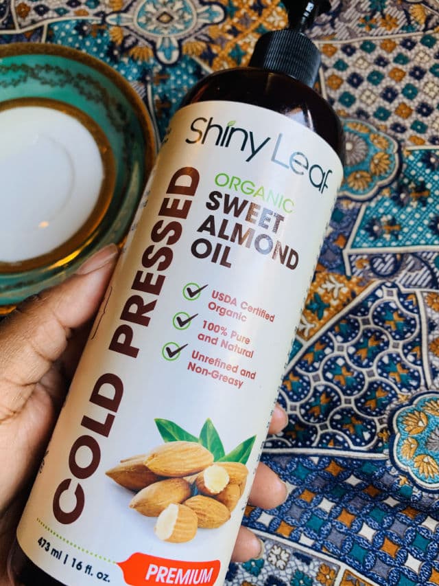 Shiny Leaf Cold-Pressed Organic Almond Oil review photo by greenmilamonster