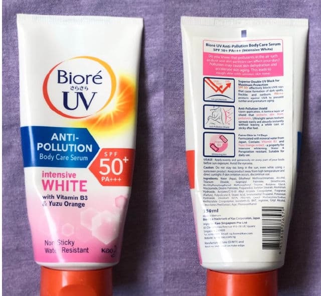 Biore UV Body Care Serum Intensive White SPF 50+ PA+++ review photo by hdsktt