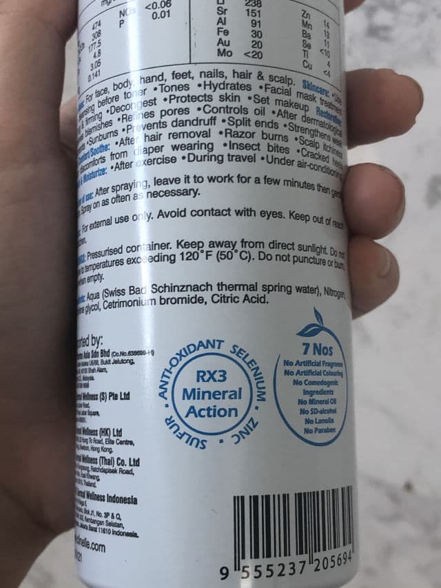 Clinelle PureSWISS Thermal Spring Water review photo by halleysburrow