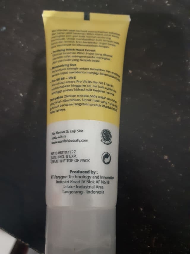 Wardah Witch Hazel Purifying Moisturizer Gel review photo by han
