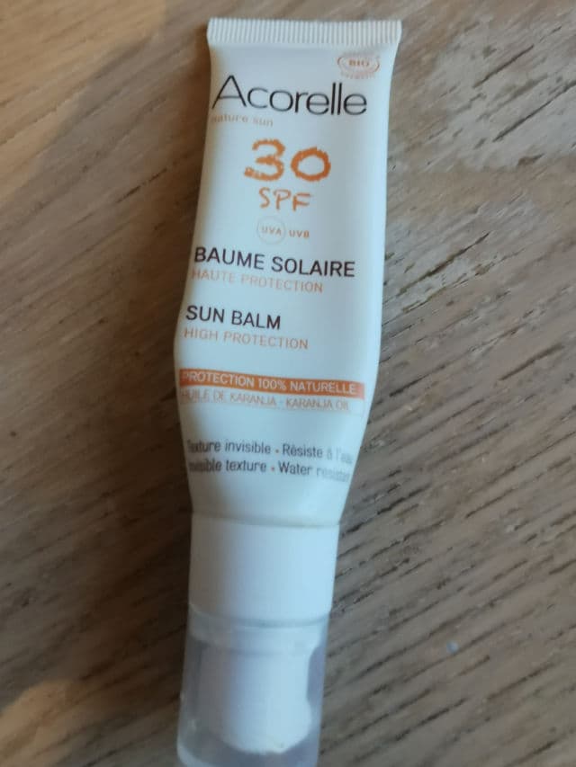 Acorelle Baume Solaire Visage Certifié Bio SPF30 review photo by hashiskincare