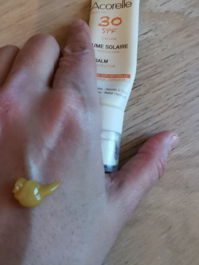 Acorelle Baume Solaire Visage Certifié Bio SPF30 review photo by hashiskincare