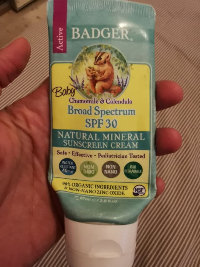 Badger Baby Mineral Sunscreen - SPF 30 review photo by hashiskincare