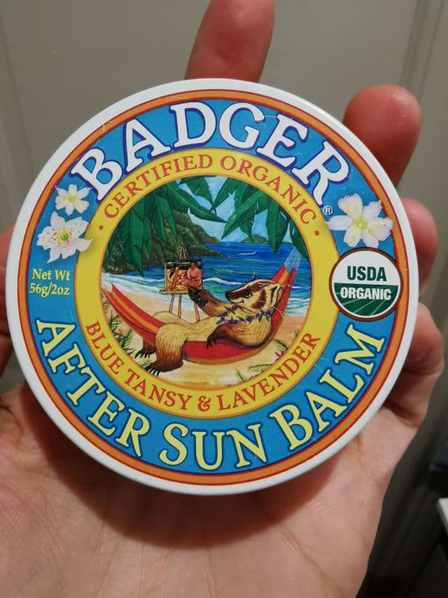 Badger After Sun Balm review photo by hashiskincare