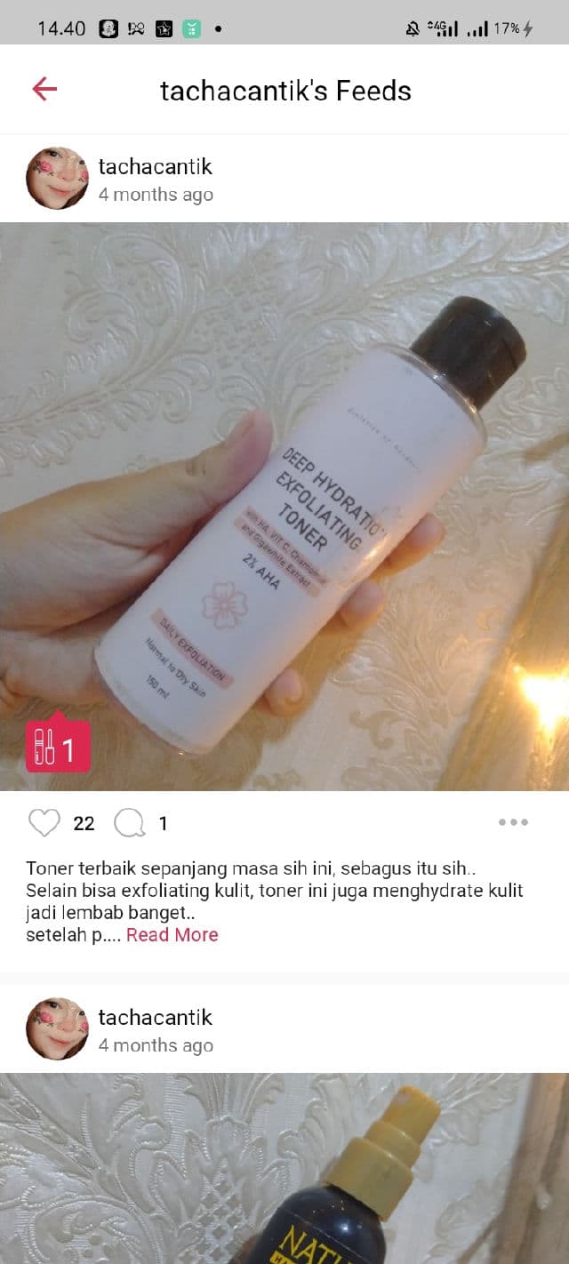 Bhumi Deep Hydration Exfoliating Toner 2% AHA review photo by hellotaca